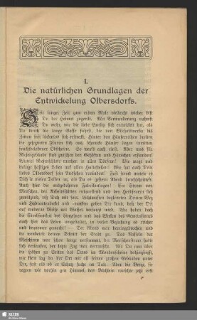 Die natürlichen Grundlagen der Entwicklung Olbersdorf