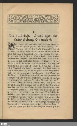 Die natürlichen Grundlagen der Entwicklung Olbersdorf