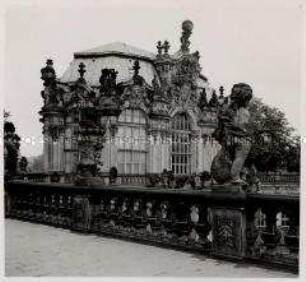 Dresden, Zwinger, Blick auf den Wallpavillon