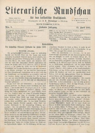 225-230 Die katholische Literatur Hollands im Jahre 1880