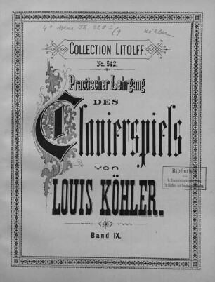 Practischer Lehrgang des Clavierspiels : Op. 249, 9