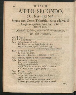 Atto secondo. Zweyte Abhandlung