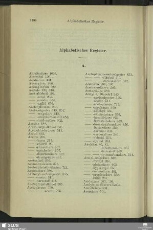 Alphabetisches Register