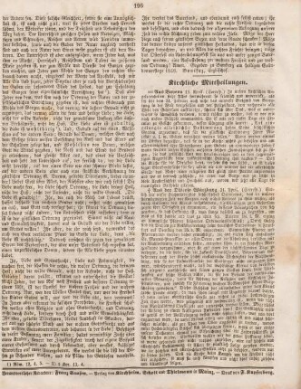 196 Kirchliche Mittheilungen