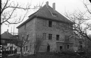 Wernigerode. Wohnhaus (unverputzt) der Familie Knochenhauer. Gartenansicht