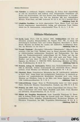 Bildnisminiaturen (Nr. 358-456)