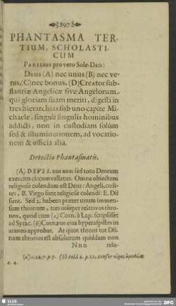 Phantasma Tertium, Scholasticum
