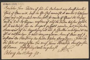 Brief an B. Schott's Söhne : 12.08.1890