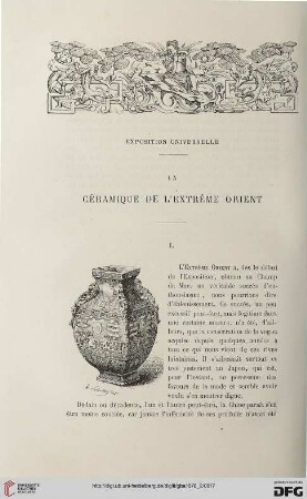 2. Pér. 18.1878: La céramique de l'extrême Orient : exposition universelle