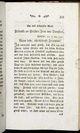 Ein und sechzigster Brief. - Siebzigster Brief.