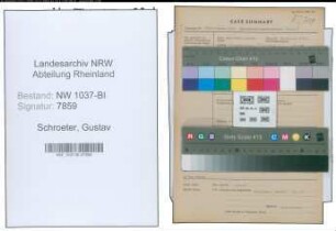 Entnazifizierung Gustav Schroeter , geb. 10.02.1901 (Paechter)