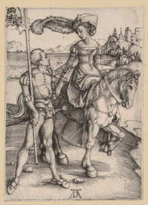 Das Fräulein zu Pferd und der Landsknecht