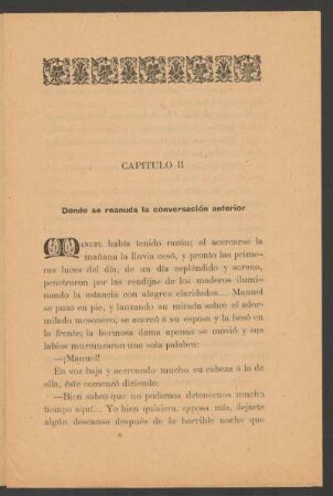 Capítulo II - Donde se reanuda la conversación anterior - [incompleto]