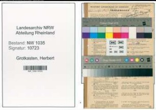 Entnazifizierung Herbert Grotkasten , geb. 02.12.1913 (Chemiker)