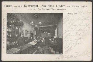 Ansichtskarte Restaurant „Zur alten Linde", Kottbusser Tor