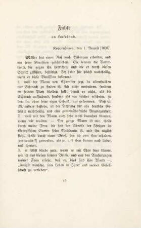 Fichte an Hufeland