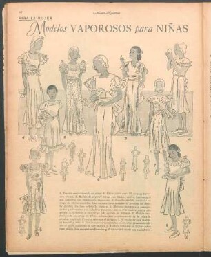 Modelos vaporosos para niñas [Dibujos] : Para la mujer
