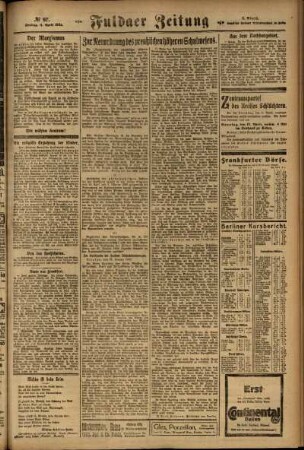 Zweite Ausgabe vom Freitag, den 11. April 1924.