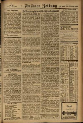 Zweite Ausgabe vom Freitag, den 11. April 1924.