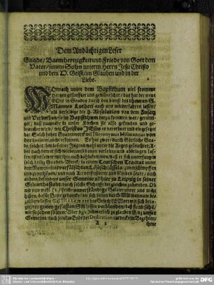 Dem Andächtigen Leser