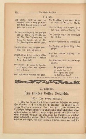 XI. Abschnitt. Aus unseres Volkes Geschichte