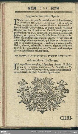 Argumentum totius Operis