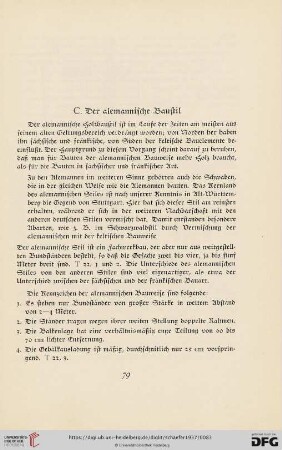 C. Der alemannische Baustil