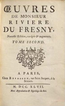 Oeuvres De Monsieur Riviere Du Fresny, 2
