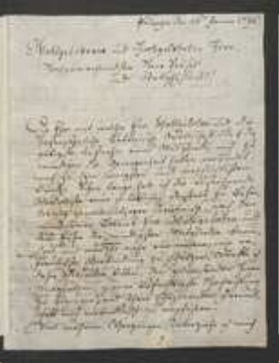 Brief von Eugen Johann Christoph Esper an Regensburgische Botanische Gesellschaft