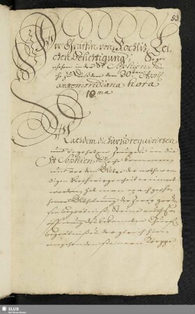 Der Gräffin von Rochlitz Leichen-Besichtigung.
