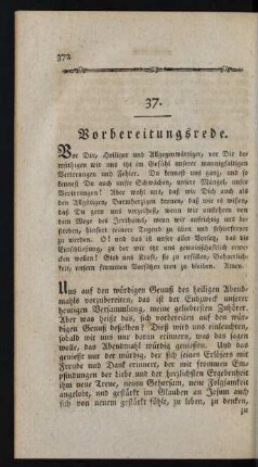 37. Vorbereitungsrede.