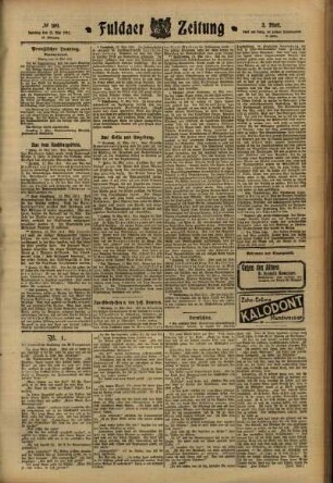 Dritte Ausgabe vom Samstag, den 13. Mai 1911.