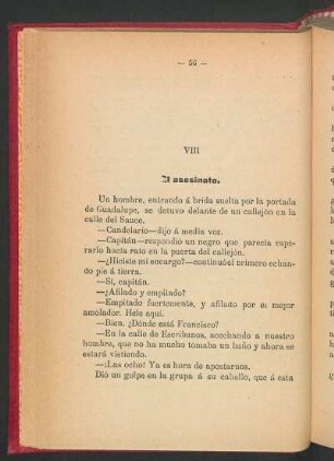VIII El asesinato.