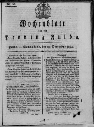 Nr. 51, Ausgabe vom 18. Dezember 1824