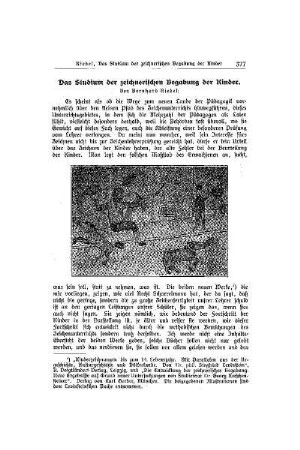 Das Studium der zeichnerischen Begabung der Kinder