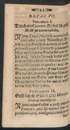 Decas VII. Processus I. - X.