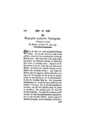 Biographia academica Gottingensis. Volumen tertium