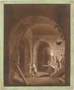 Laves, Georg Ludwig Friedrich; Studienzeichnungen - Theaterdekoration ? (Perspektive)
