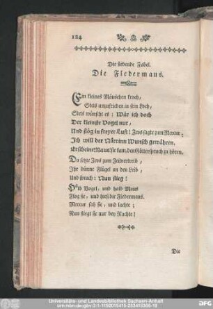 Die siebende Fabel. Die Fledermaus.