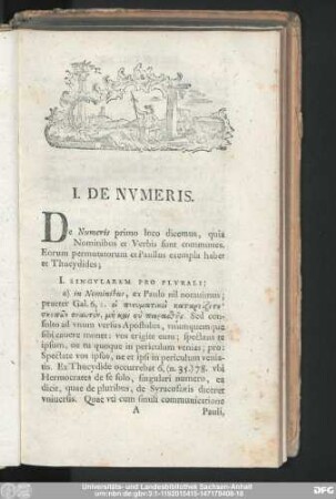 I. De Numeris.