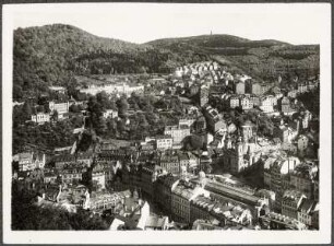 Karlsbad (Karlovy Vary/Tschechische Republik). Stadtansicht. Blick auf Karlovy Vary