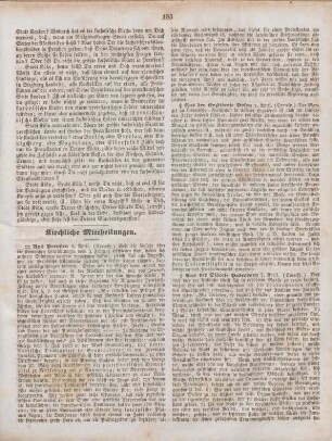 183-184 Kirchliche Mittheilungen