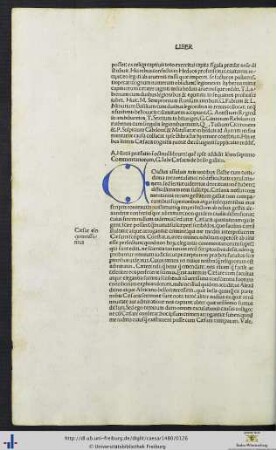 A. Hircii præfatio in octavum librum quem ipse addidit libro septimo Commentariorum G. Iulii Cæsaris de bello gallico