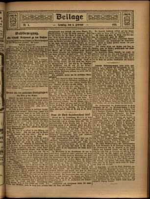 Zweite Ausgabe vom Sonntag, den 06. Februar 1921.