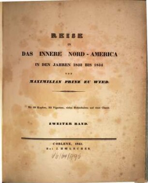 Reise in das innere Nord-America : in den Jahren 1832 - 1834. 2