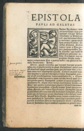 Epistola Pauli Ad Galatas.