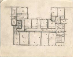 Hildebrand, Adolf von; Garmisch-Partenkirchen; Wohnhaus Riedberg für Hermann Levi - Grundriss