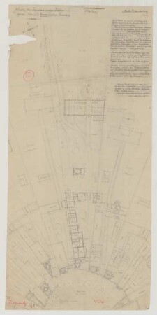 Niewitz (Kreis Luckau): Hof Nr. 12 Edmund Bock. Lageplan mit Grundrissen