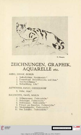 Zeichnungen, Graphik, Aquarelle etc.