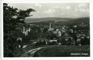 Eibenstock. Blick auf Eibenstock